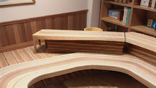 製材木取りの方法(2)：曲材の場合