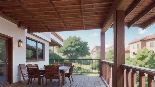 ベランダと庇もオーバーハング