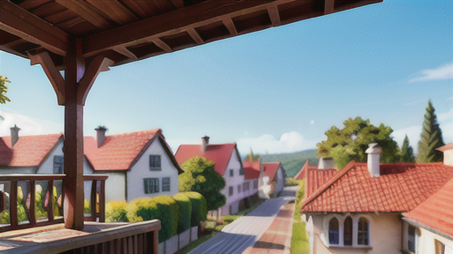 寄棟屋根とバルコニーの調和