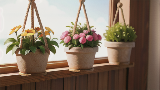 ハンギングバスケットの設置