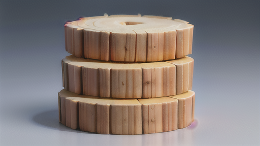 柱適寸丸太と一般の中目丸太