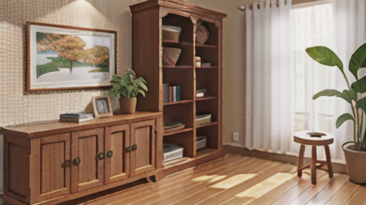 中杢目を使ったインテリア例